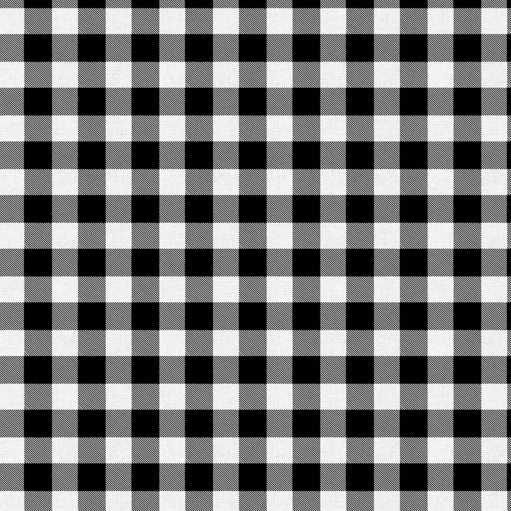 Fabric Editions White & Black Buffalo Check Cotton Fabric